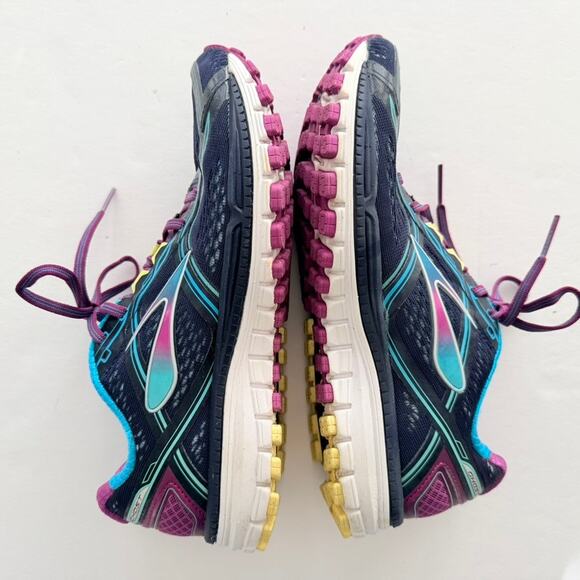 Brooks Ghost 8 Pink Blue Teal Size 8 Knit Run Gym Walk Comfort Worn 1X RARE - Picture 5 of 7